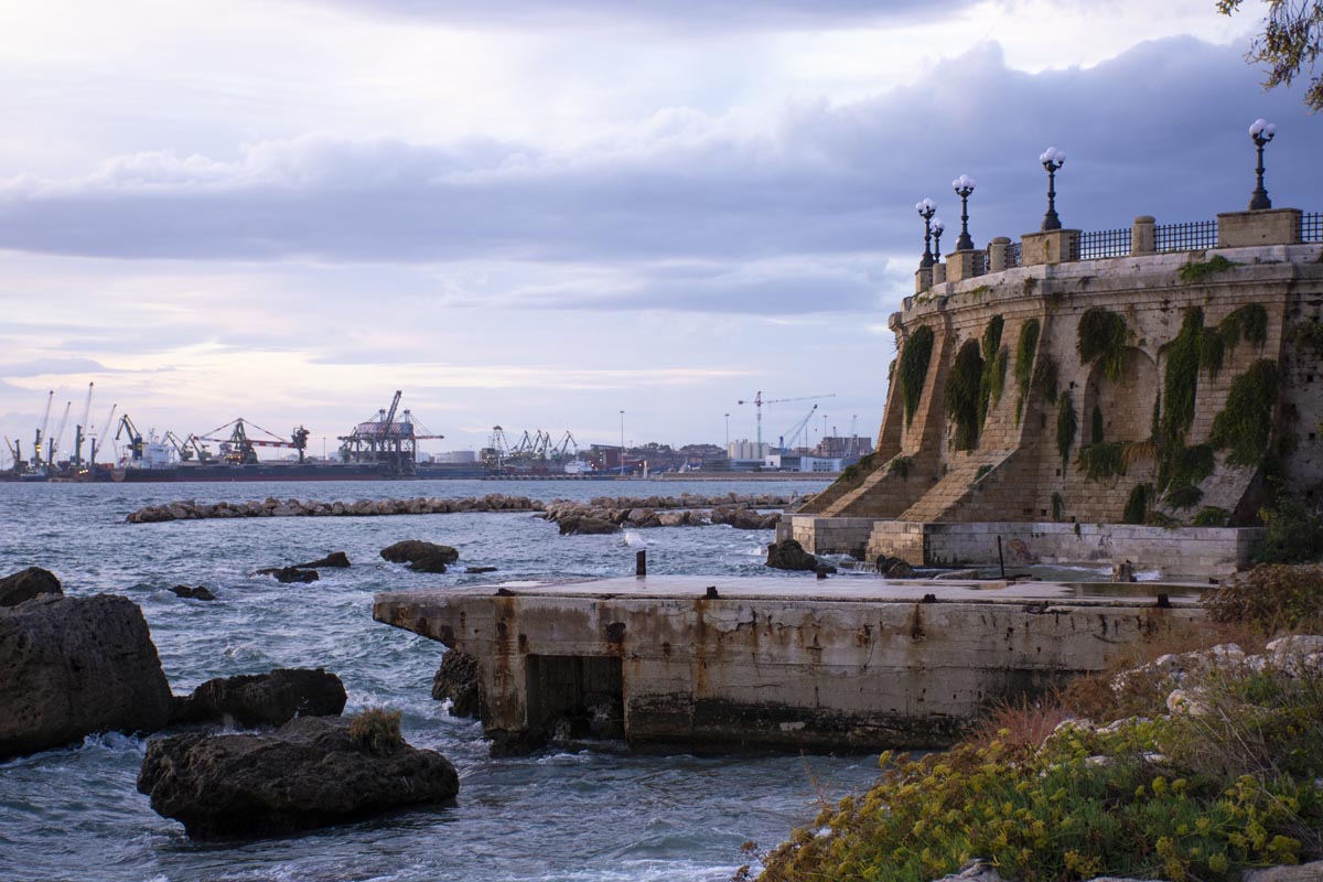 Surroundings of the Government Palace of Taranto. Italy.